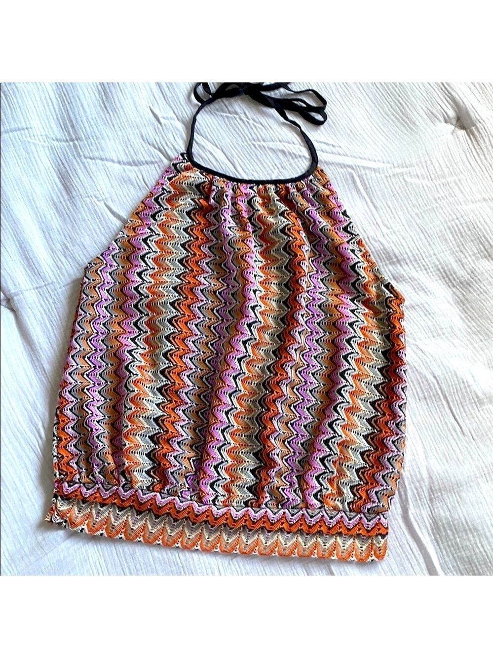 Ramy Brook Multicolor 70’s vibe Halter Top